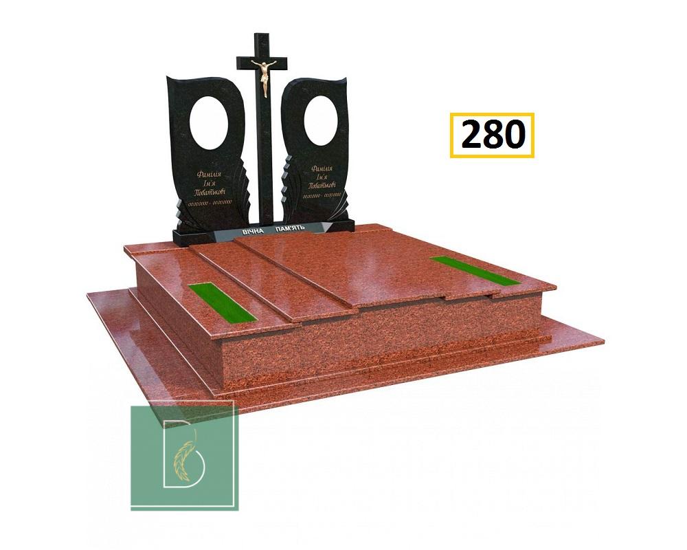 Подвійний гранітний пам’ятник (арт. 280)