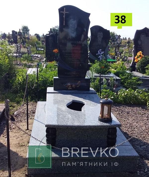 Одинарний гранітний пам’ятник (арт. 38)