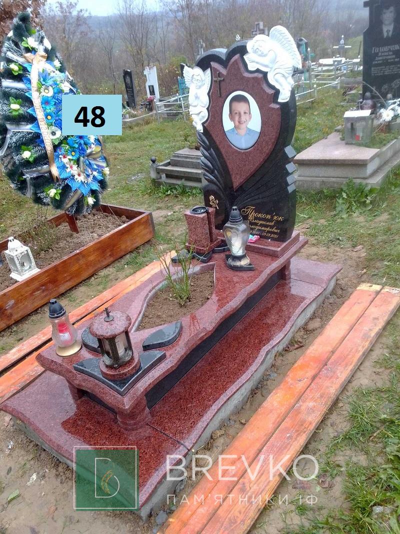 Одинарний дитячий пам’ятник (арт. 48)