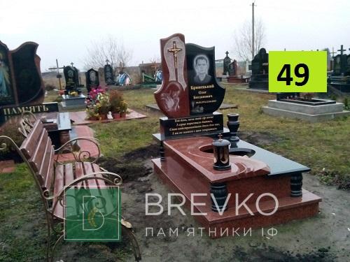 Одинарний гранітний пам’ятник (арт. 49)