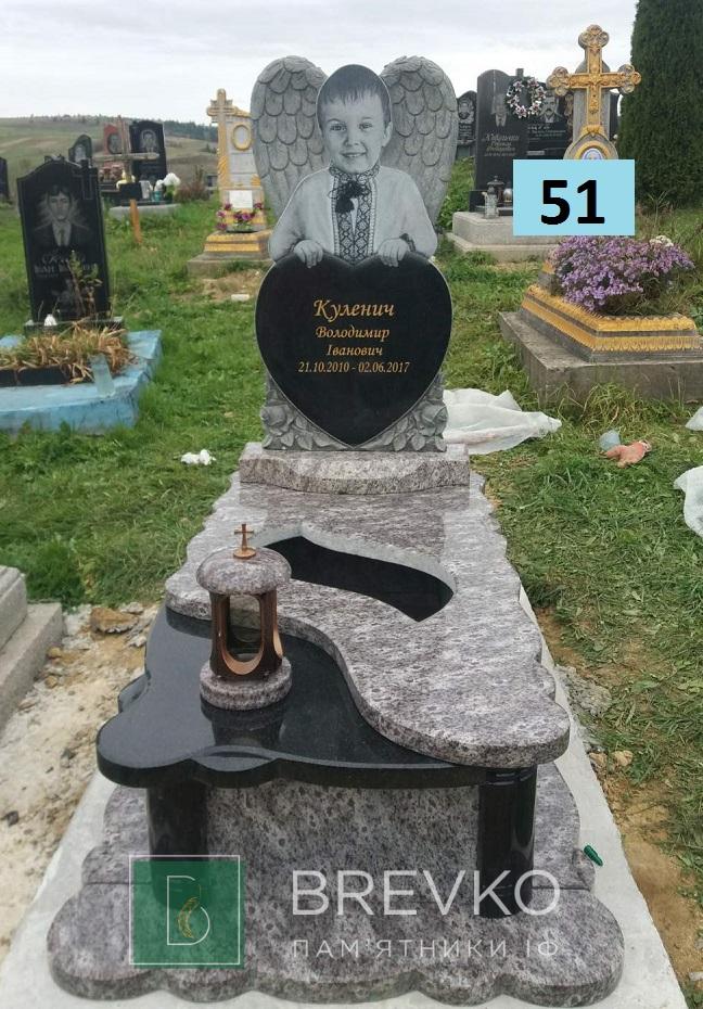 Одинарний дитячий пам’ятник (арт. 51)