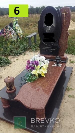 Одинарний гранітний пам’ятник (арт. 6)