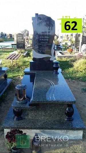Одинарний гранітний пам’ятник (арт. 62)