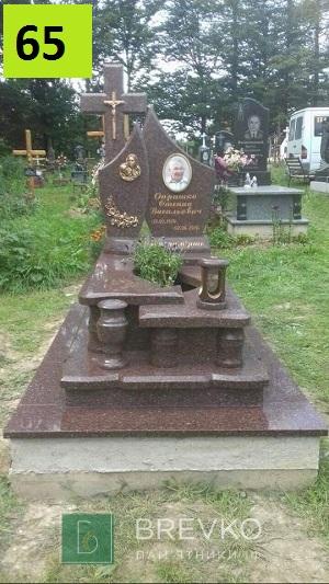Одинарний гранітний пам’ятник (арт. 65)