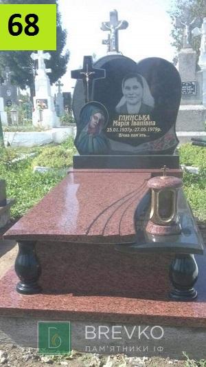 Одинарний гранітний пам’ятник (арт. 68)