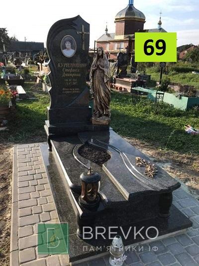 Одинарний гранітний пам’ятник (арт. 69)