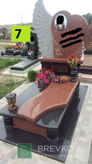 Одинарний гранітний пам’ятник (арт. 7)