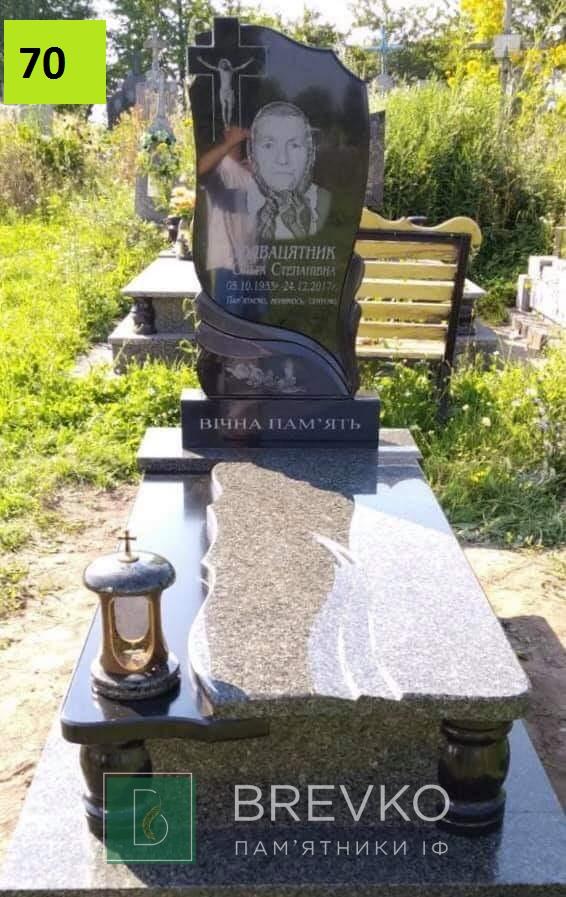 Одинарний гранітний пам’ятник (арт. 70)